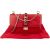 Valentino Garavani Leather Red Leather Rockstud Glam Lock Crossbody Bag